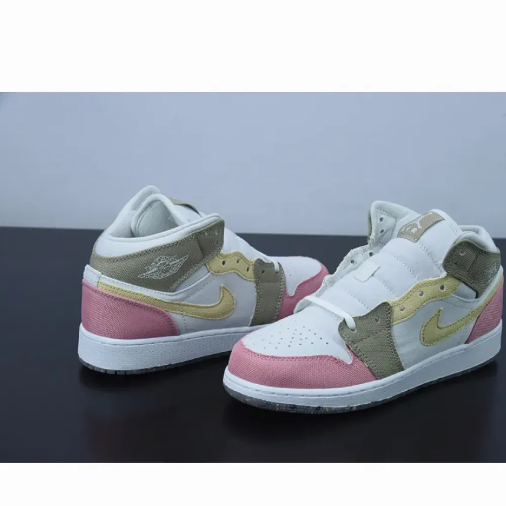 Air Jordan 1 Mid GS SE Pastel Vivid Green Grind  DJ0338-100