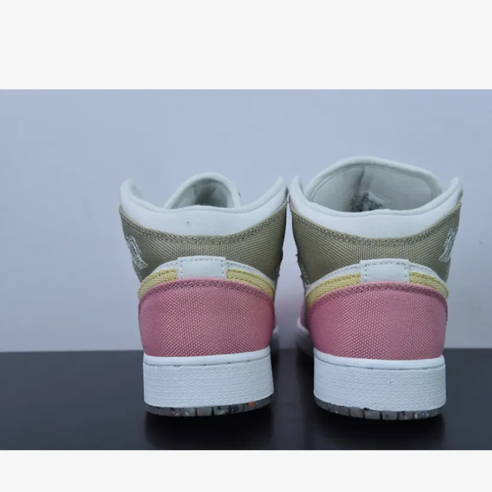 Air Jordan 1 Mid GS SE Pastel Vivid Green Grind  DJ0338-100