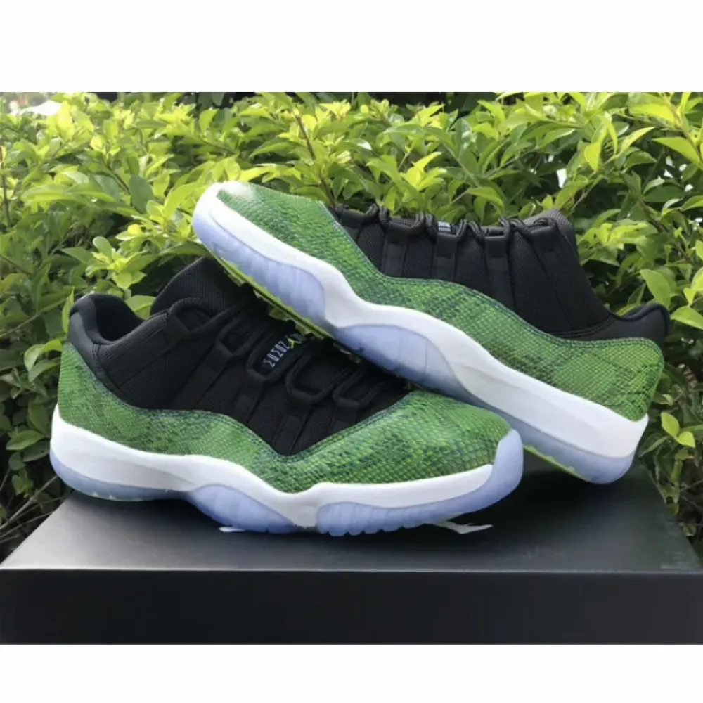 Air Jordan 11 Retro Low Black/Nightshade-White-Volt  528895-033