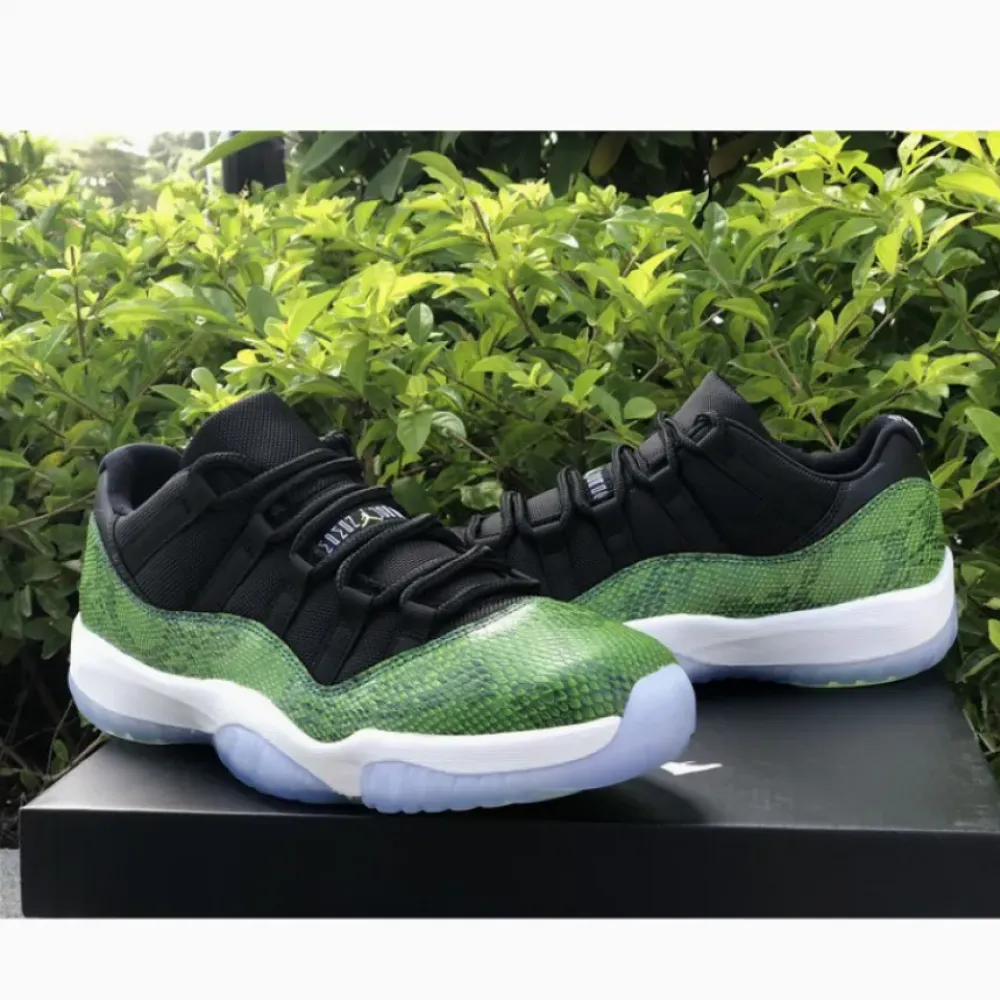 Air Jordan 11 Retro Low Black/Nightshade-White-Volt  528895-033