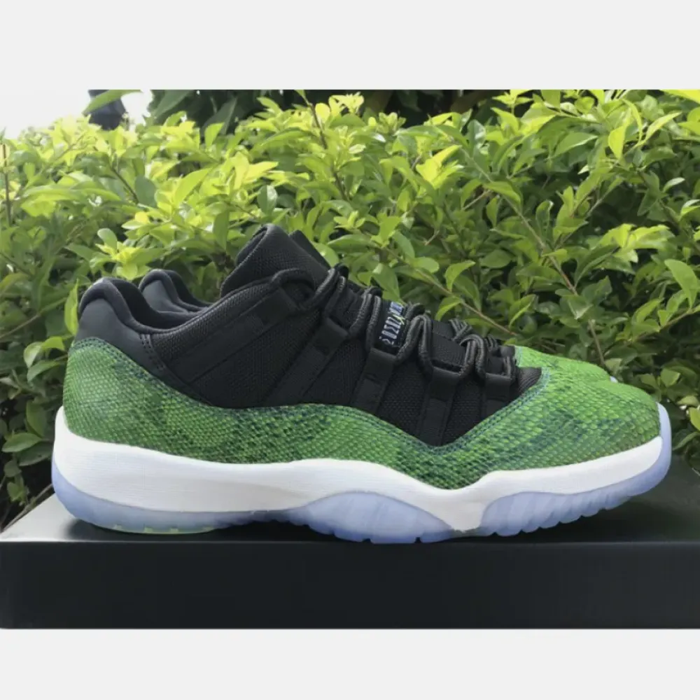 Air Jordan 11 Retro Low Black/Nightshade-White-Volt  528895-033