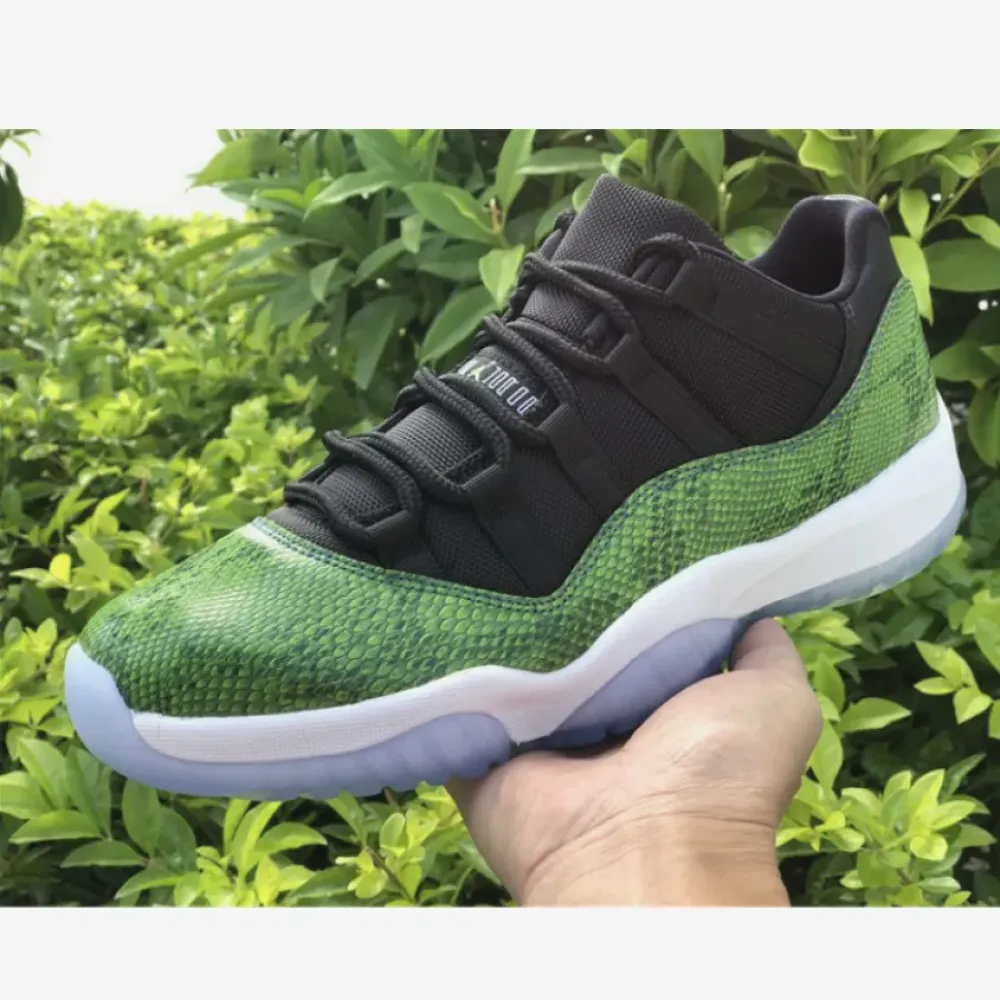 Air Jordan 11 Retro Low Black/Nightshade-White-Volt  528895-033