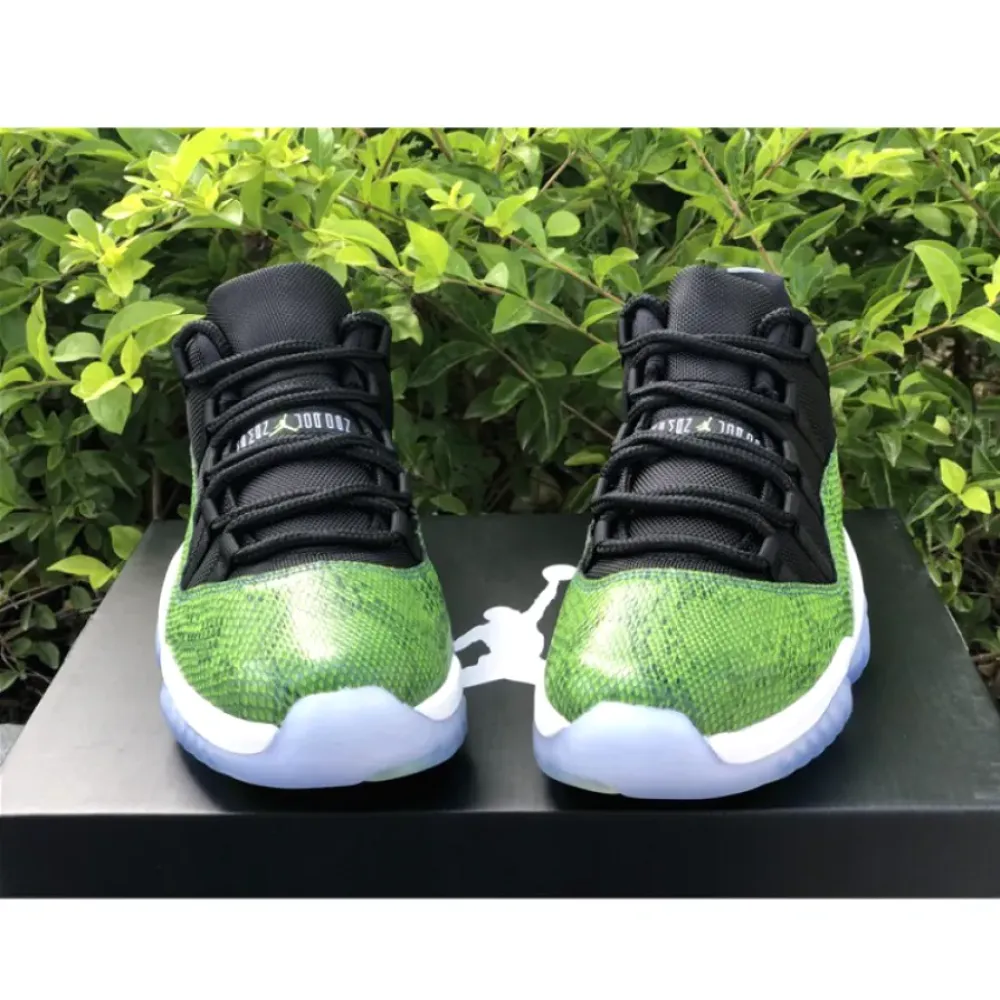 Air Jordan 11 Retro Low Black/Nightshade-White-Volt  528895-033