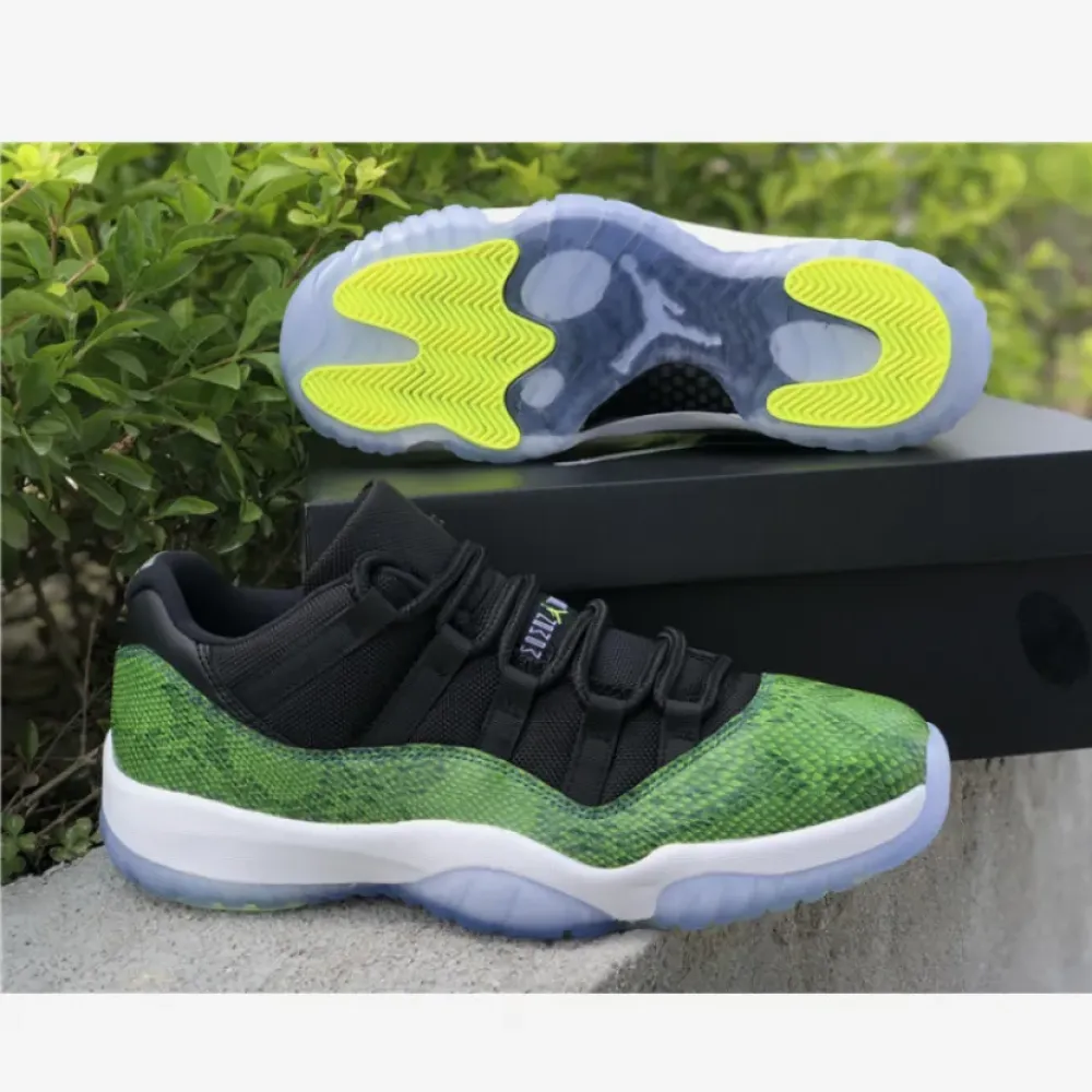 Air Jordan 11 Retro Low Black/Nightshade-White-Volt  528895-033