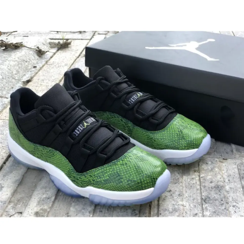 Air Jordan 11 Retro Low Black/Nightshade-White-Volt  528895-033