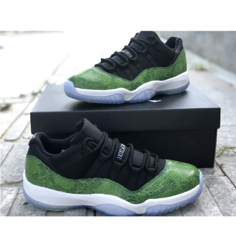 Air Jordan 11 Retro Low Black/Nightshade-White-Volt  528895-033