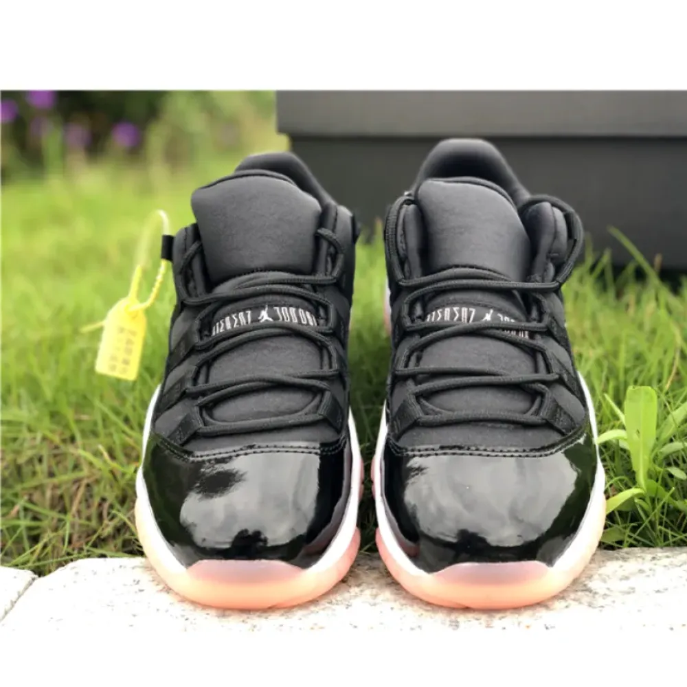 Air Jordan 11 Low GS Black/Bleached Coral-White  580521-013