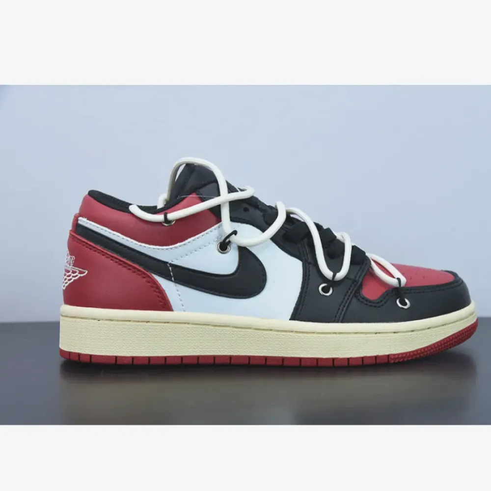 Custom Air Jordan 1 Low ‘Chicago’ Red Black White 553560-612