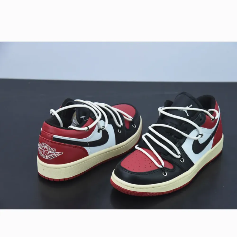 Custom Air Jordan 1 Low ‘Chicago’ Red Black White 553560-612