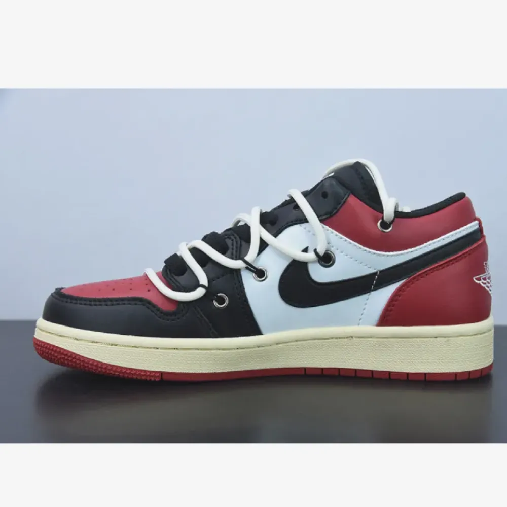 Custom Air Jordan 1 Low ‘Chicago’ Red Black White 553560-612