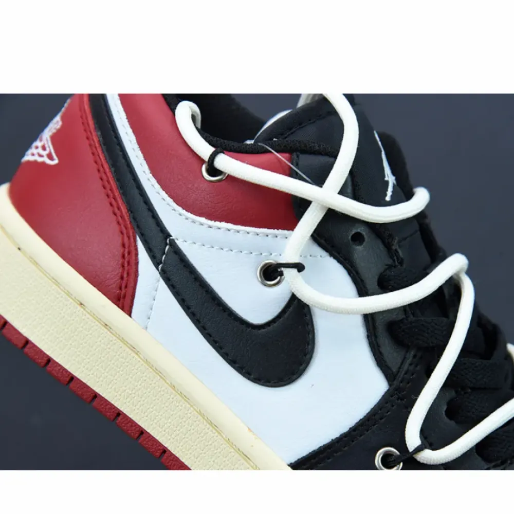 Custom Air Jordan 1 Low ‘Chicago’ Red Black White 553560-612