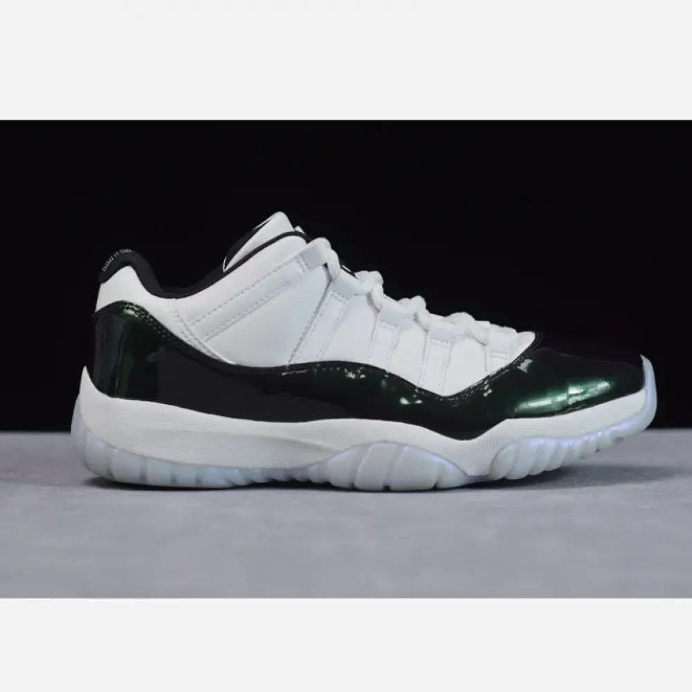 Air Jordan 11 Low “Easter” White/Emerald Rise-Black  528895-145