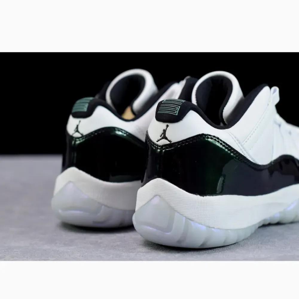 Air Jordan 11 Low “Easter” White/Emerald Rise-Black  528895-145