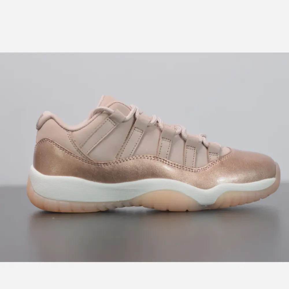 Air Jordan 11 Low GS “Rose Gold” Sail/Metallic Red Bronze-Gum Brown AH7860-105