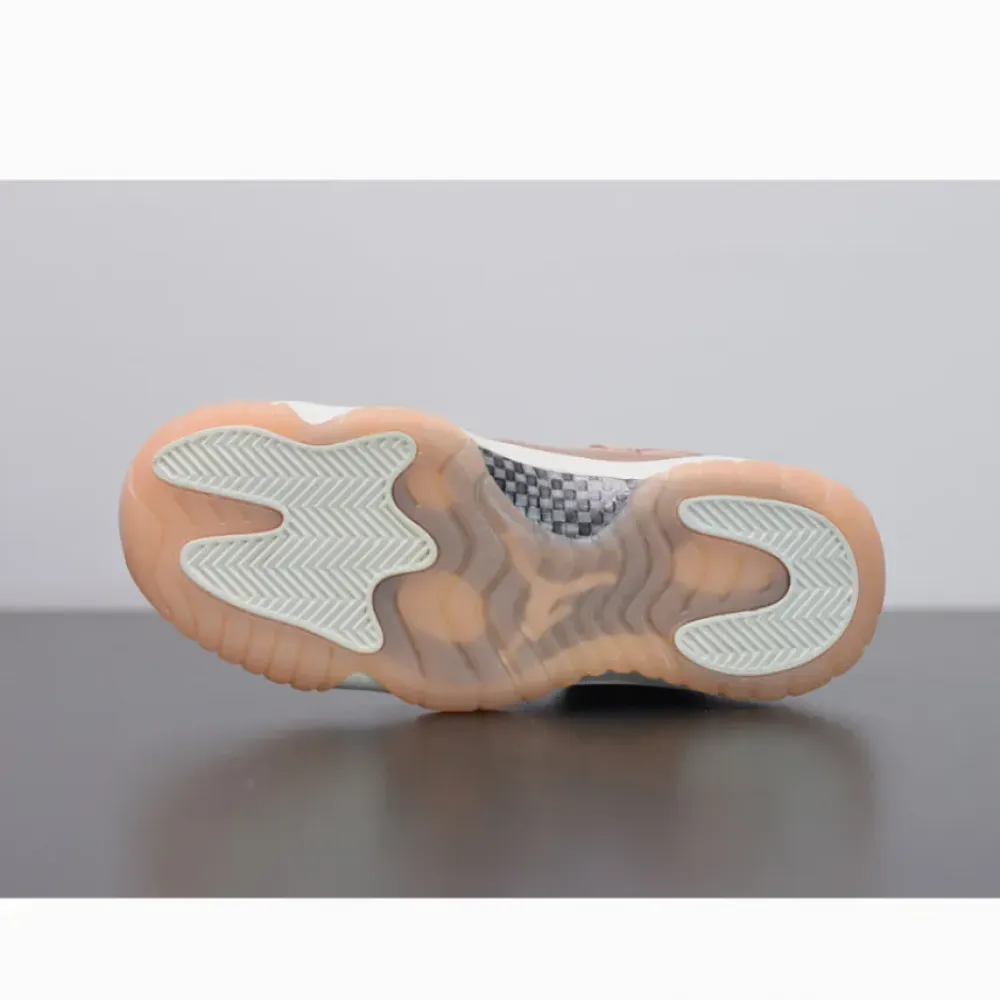 Air Jordan 11 Low GS “Rose Gold” Sail/Metallic Red Bronze-Gum Brown AH7860-105