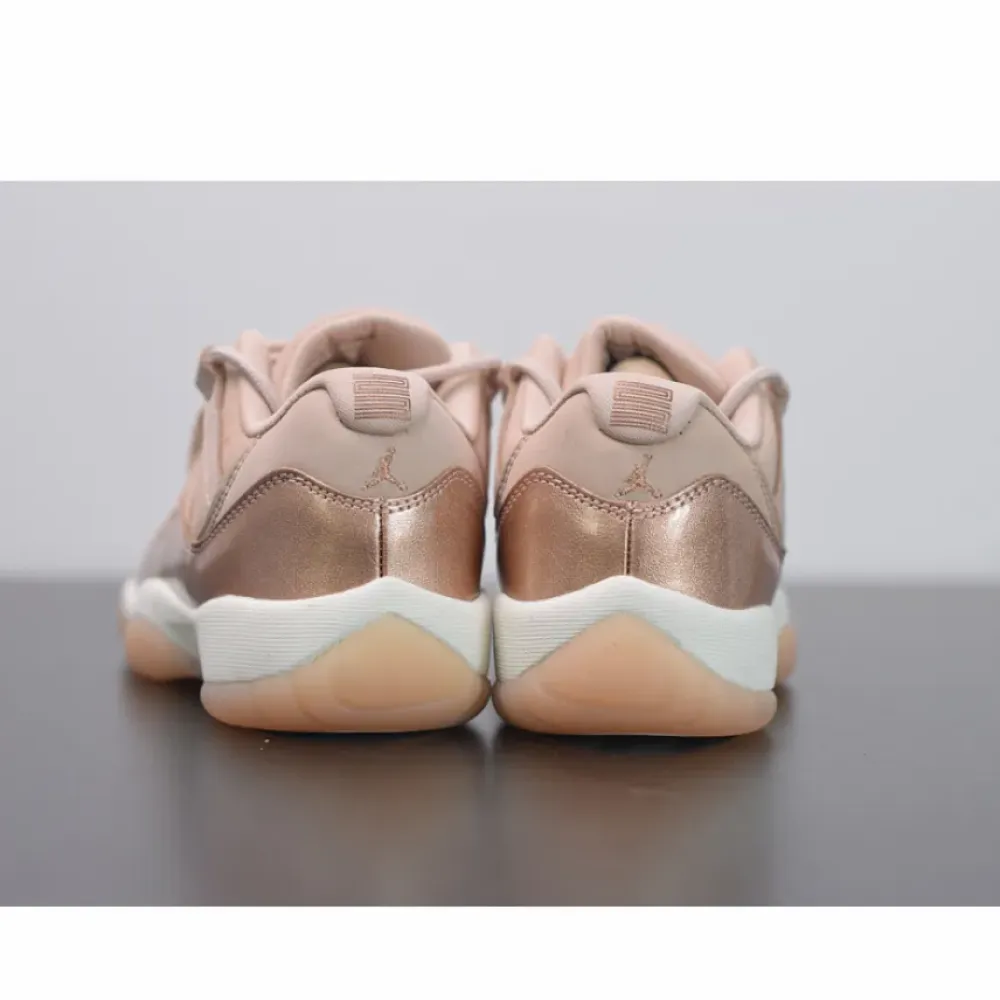 Air Jordan 11 Low GS “Rose Gold” Sail/Metallic Red Bronze-Gum Brown AH7860-105