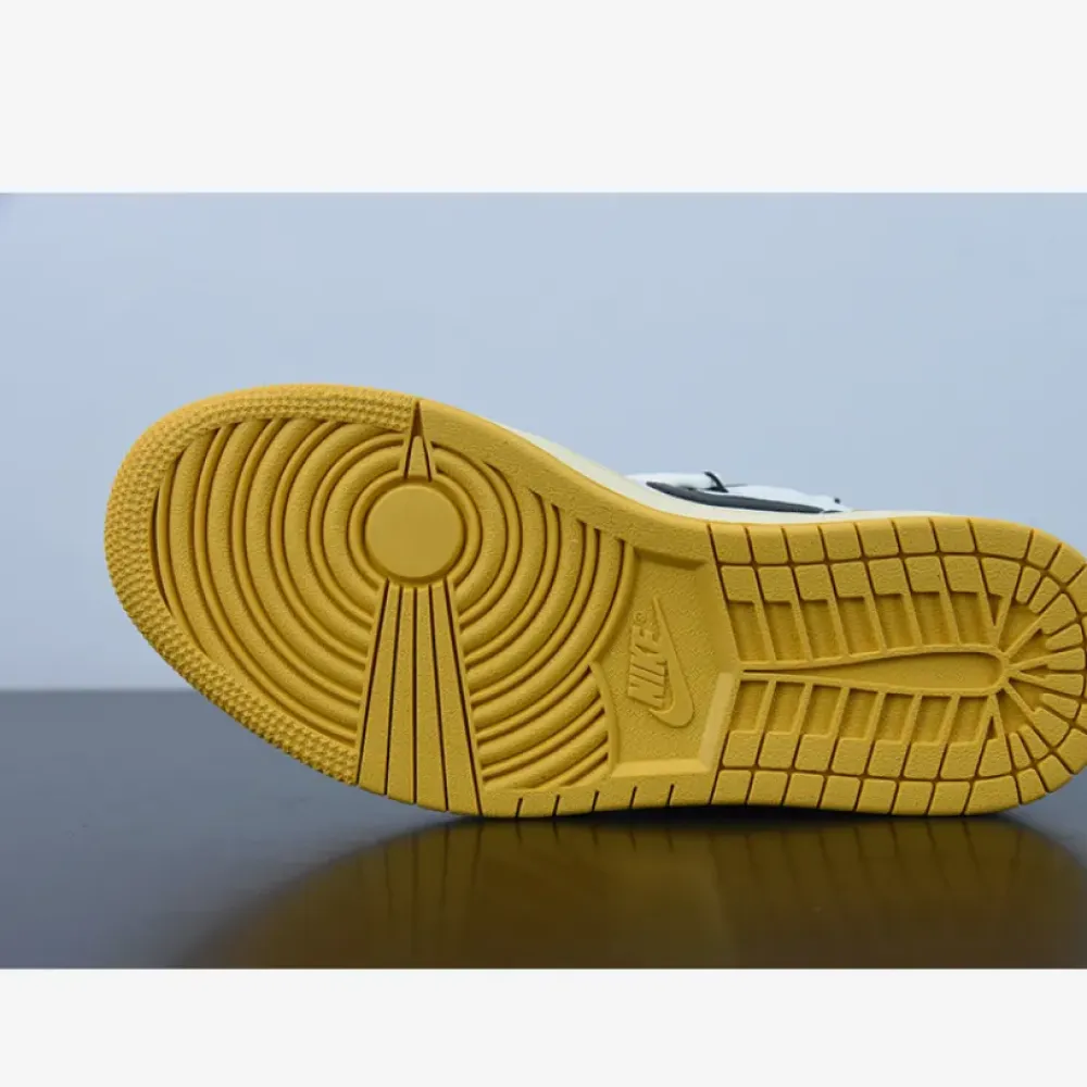 Custom Air Jordan 1 Low White Black Yellow