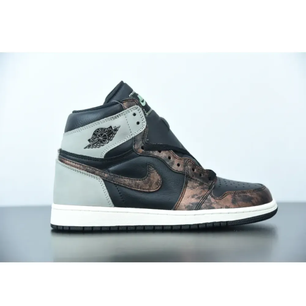 Air Jordan 1 High OG “Patina” Black/Light Army-Sail-Fresh Mint  555088-033