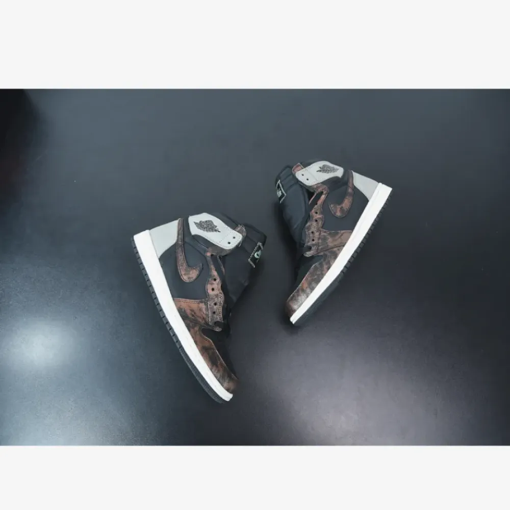 Air Jordan 1 High OG “Patina” Black/Light Army-Sail-Fresh Mint  555088-033