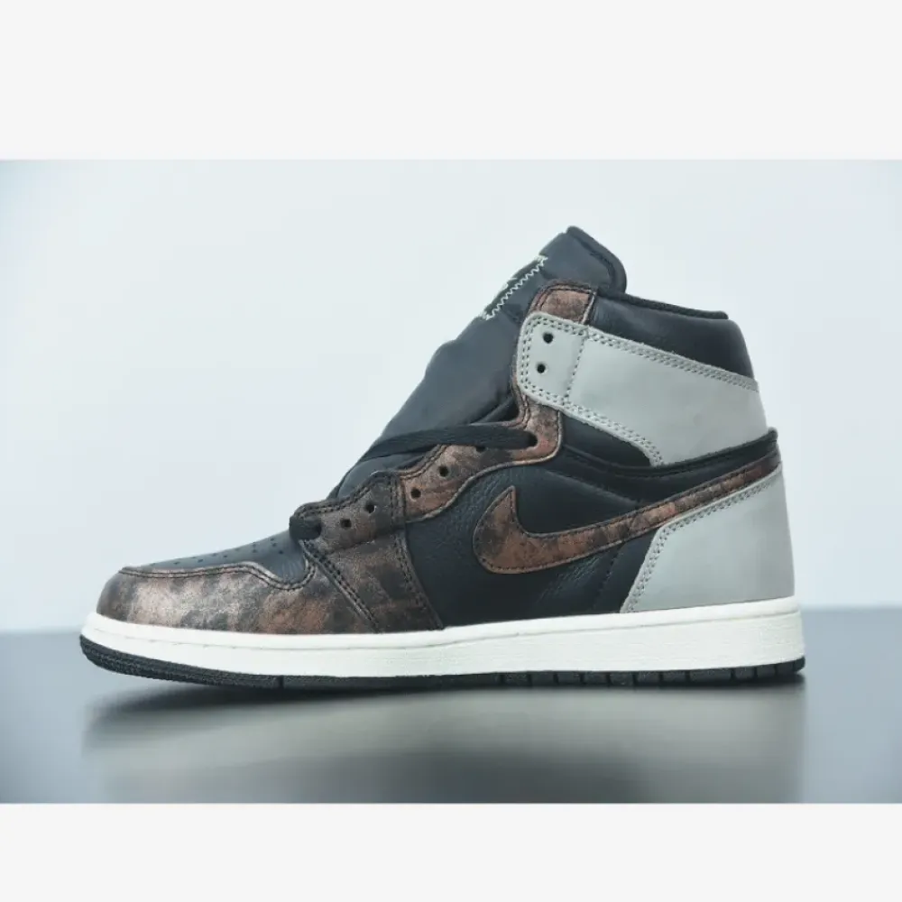 Air Jordan 1 High OG “Patina” Black/Light Army-Sail-Fresh Mint  555088-033