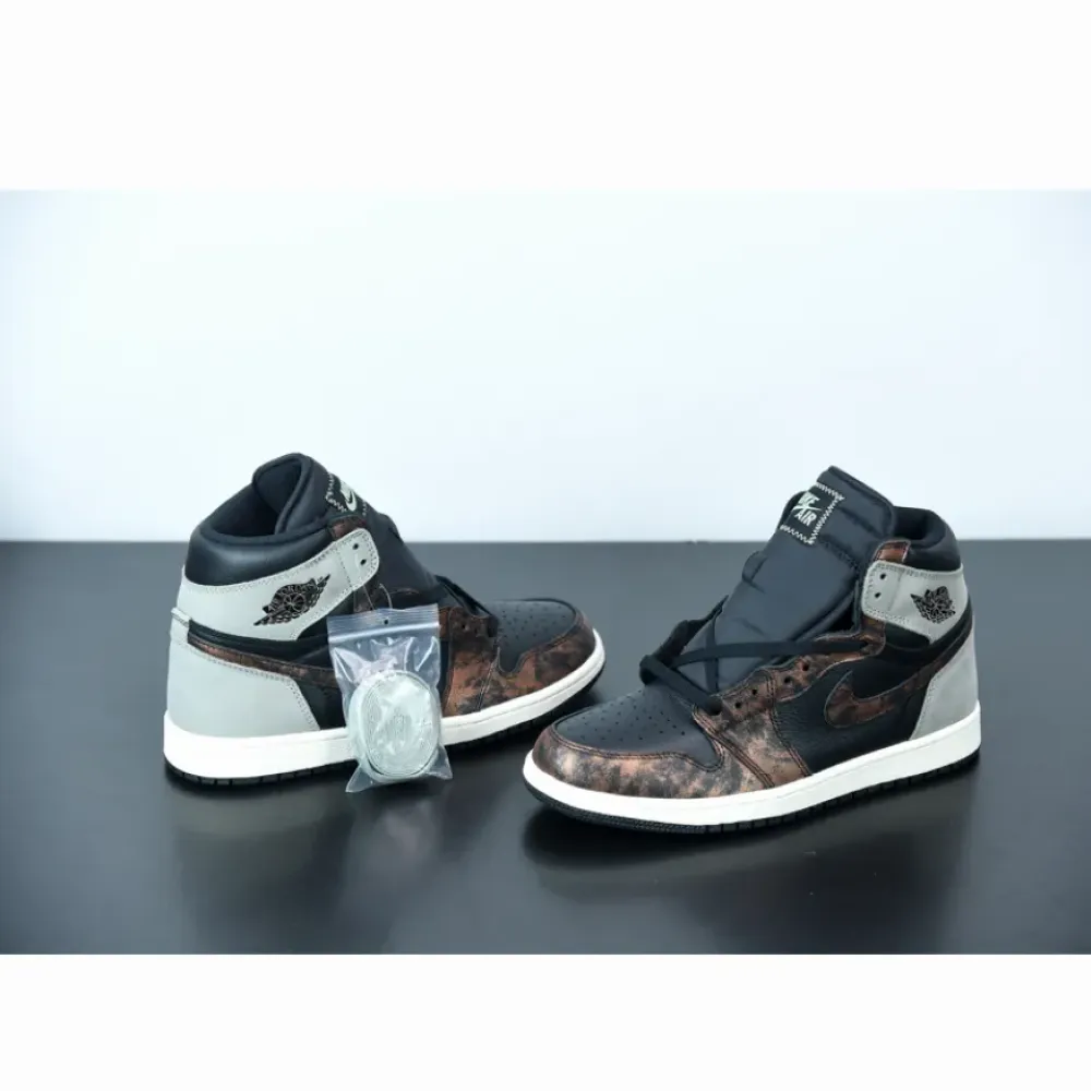 Air Jordan 1 High OG “Patina” Black/Light Army-Sail-Fresh Mint  555088-033
