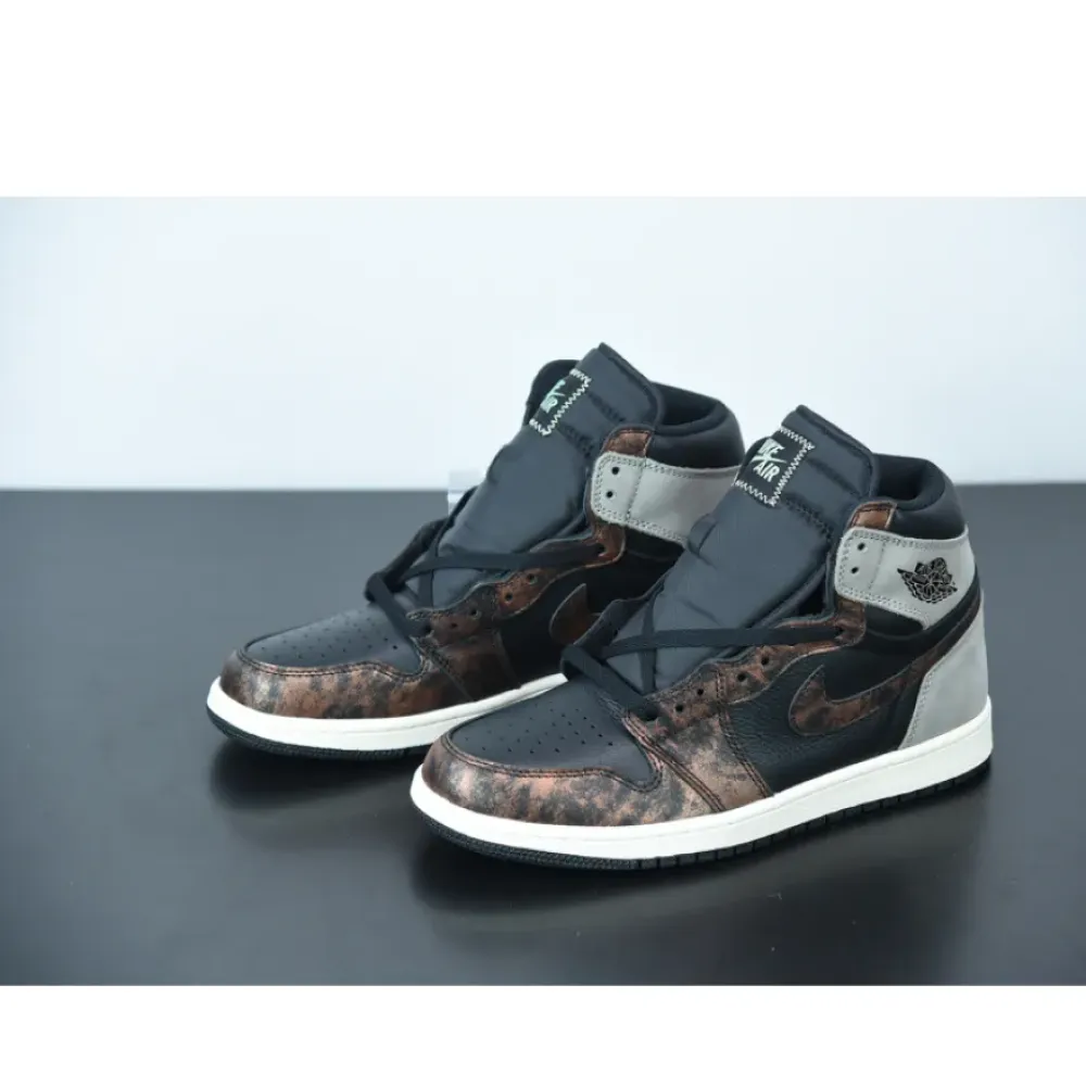 Air Jordan 1 High OG “Patina” Black/Light Army-Sail-Fresh Mint  555088-033