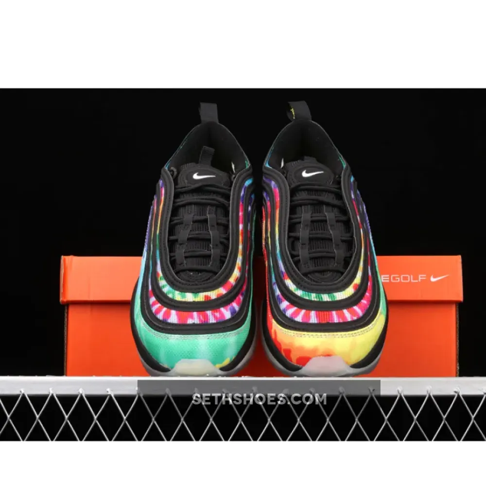 Nike Air Max 97 Golf “Tie Dye” Black/Multi-color/White  CK1219-001