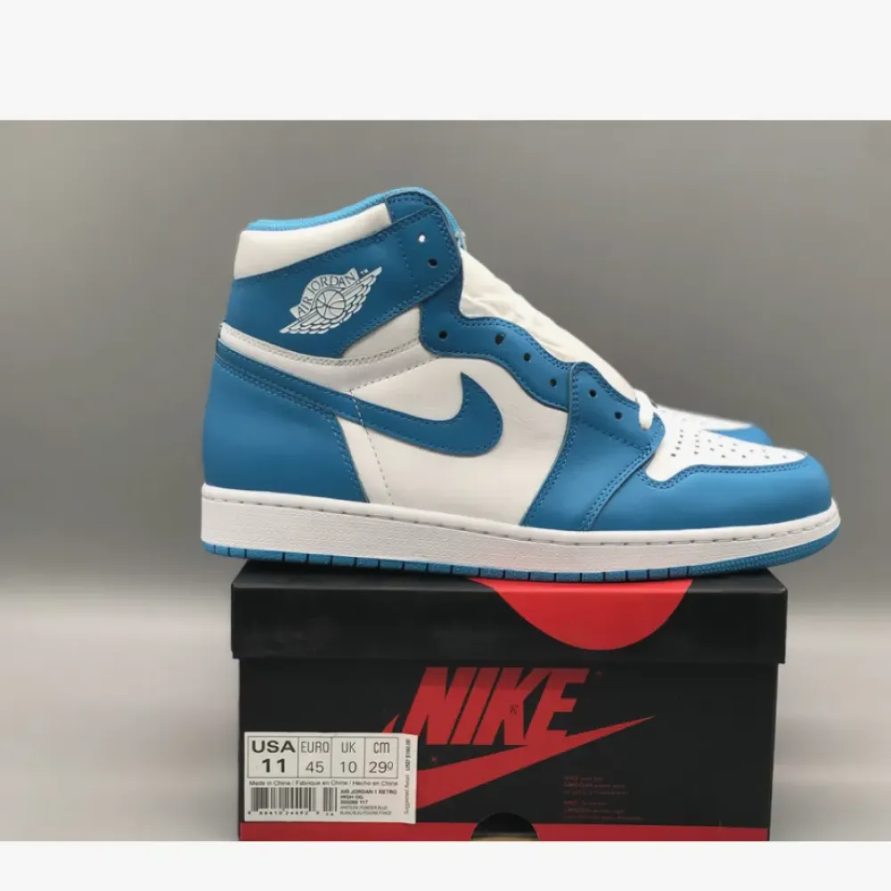 Air Jordan 1 Retro High OG “UNC” White/Light Powder Blue-White 555088-117
