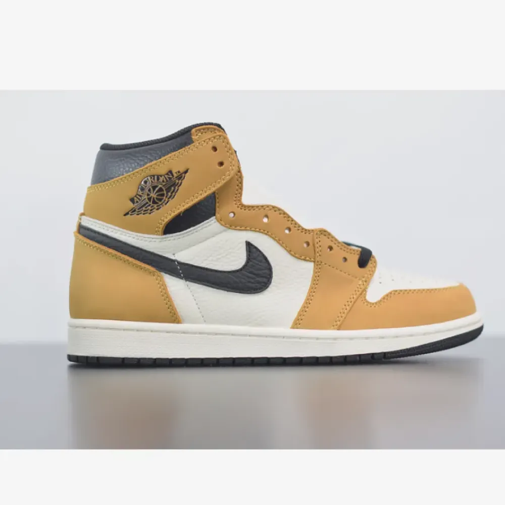 Air Jordan 1 Retro High OG ‘Rookie of the Year’ Gold Harvest/Black  555088-700