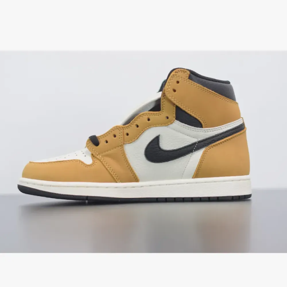 Air Jordan 1 Retro High OG ‘Rookie of the Year’ Gold Harvest/Black  555088-700