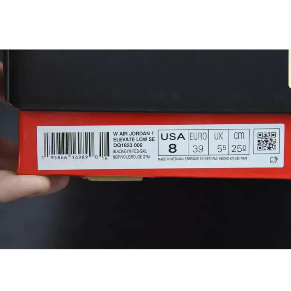 Air Jordan 1 Elevate Low Bred Black/Red  DQ1823-006