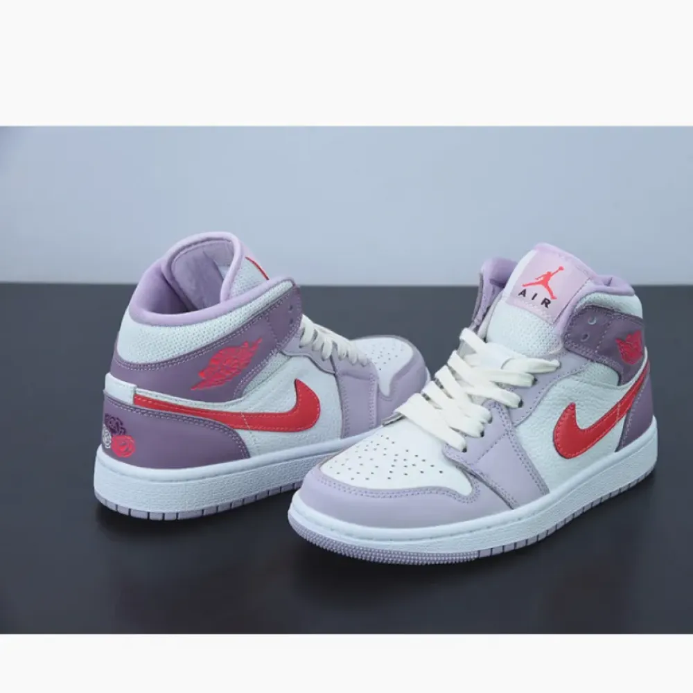 Air Jordan 1 Mid WMNS Valentine’s Day White/Pink-Red DR0174-500