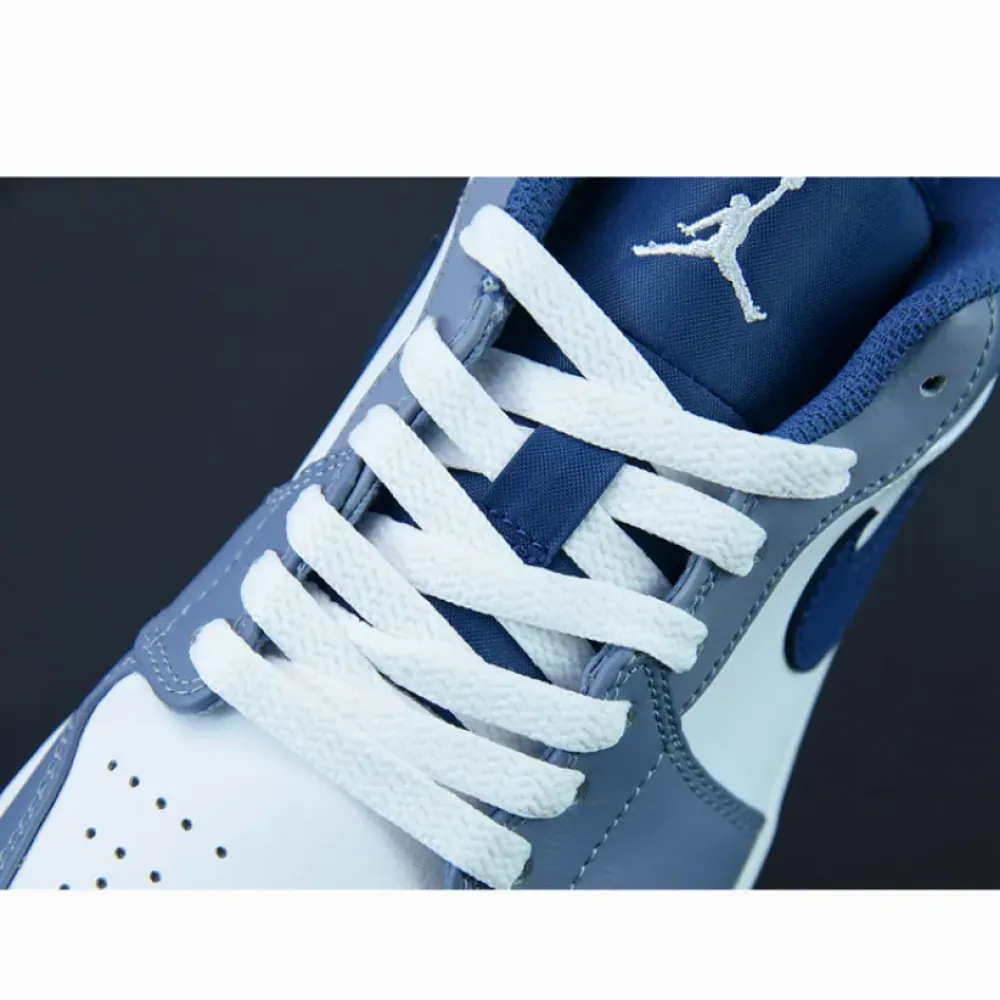 Air Jordan 1 Low White Steel Blue  553558-414