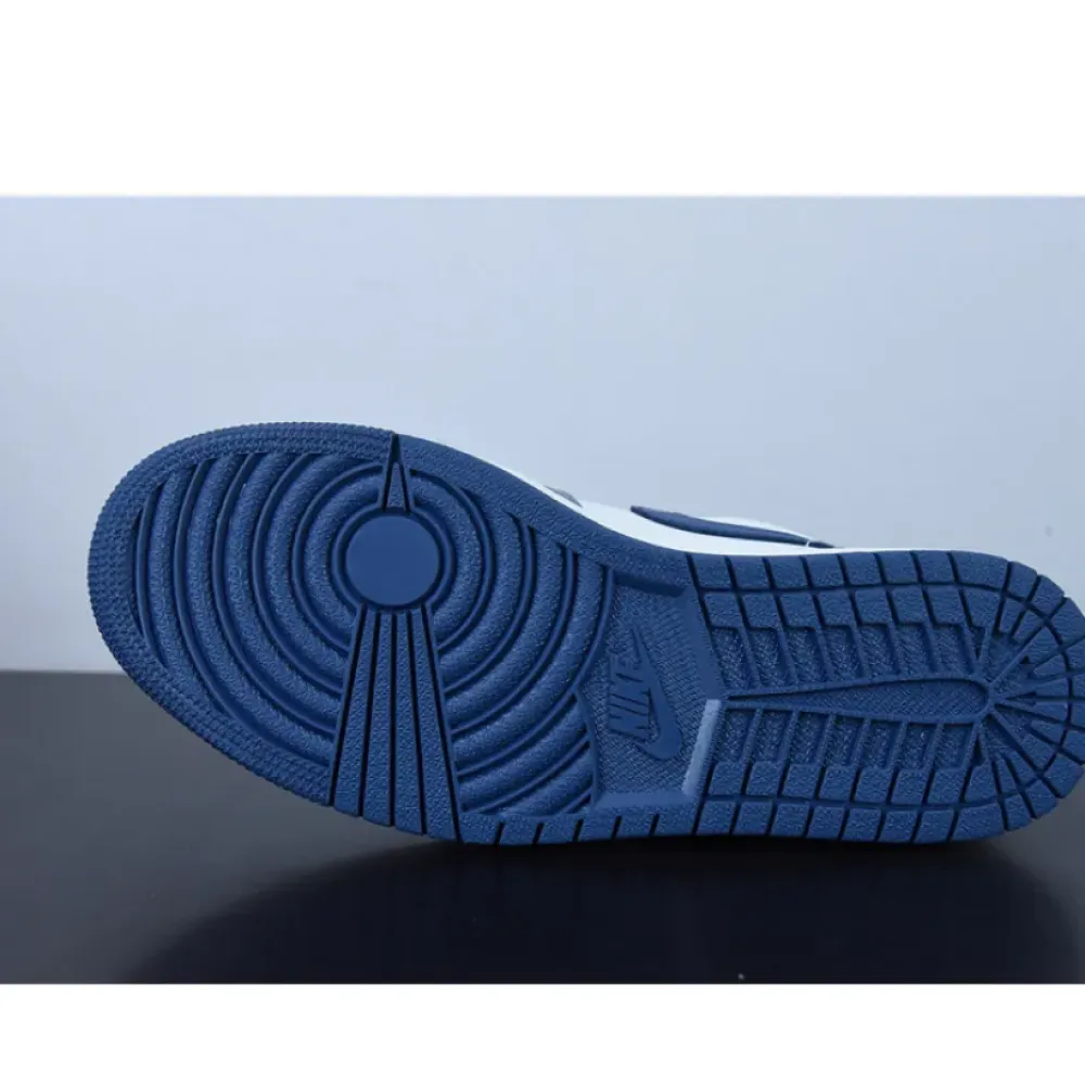 Air Jordan 1 Low White Steel Blue  553558-414
