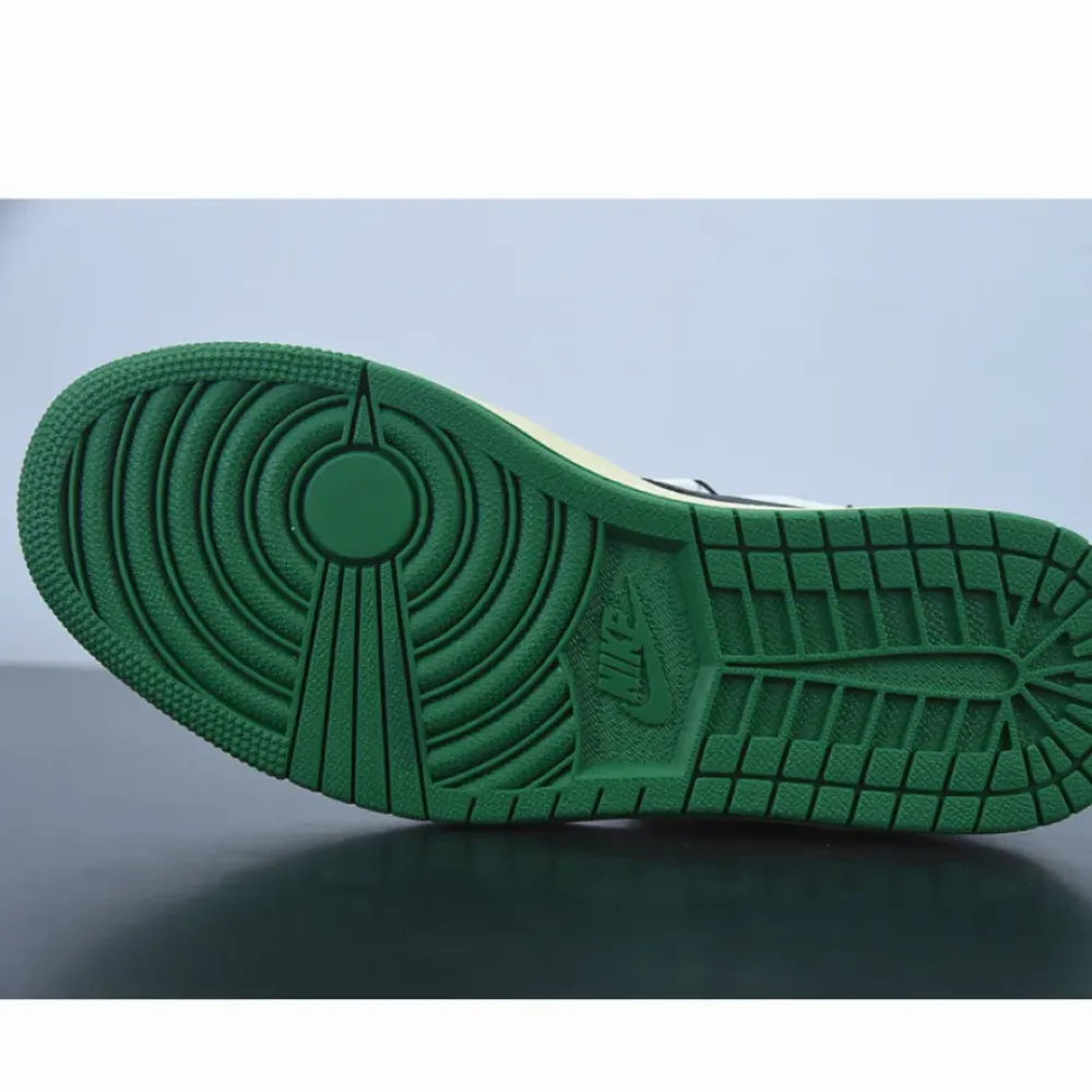 Custom Air Jordan 1 Low Pine Green White