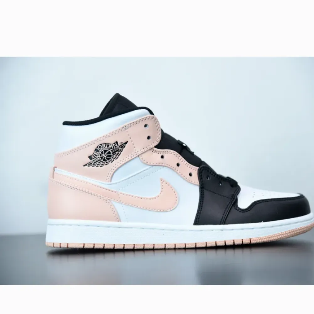 Air Jordan 1 Mid White/Black-Crimson Tint  554724-133