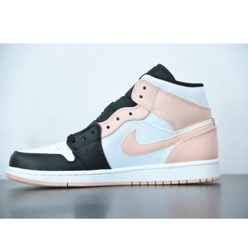 Air Jordan 1 Mid White/Black-Crimson Tint  554724-133