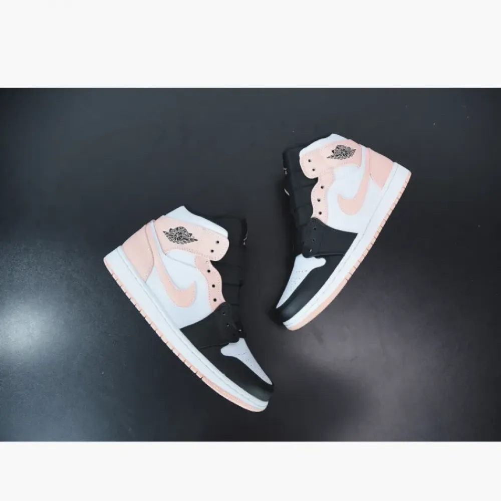 Air Jordan 1 Mid White/Black-Crimson Tint  554724-133