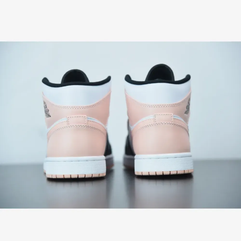 Air Jordan 1 Mid White/Black-Crimson Tint  554724-133