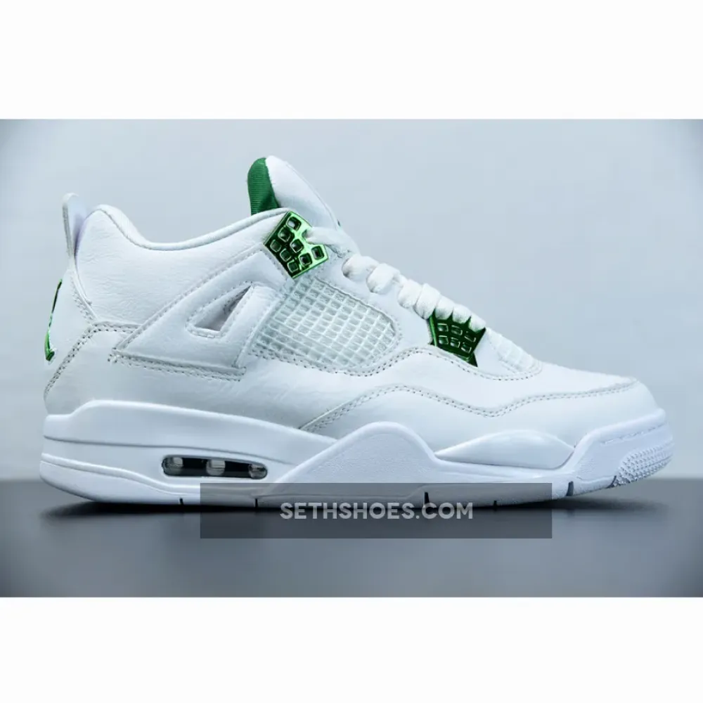 Air Jordan 4 “Green Metallic” White/Pine Green-Metallic Silver  CT8527-113