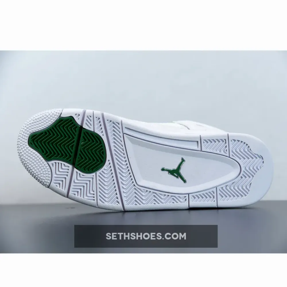 Air Jordan 4 “Green Metallic” White/Pine Green-Metallic Silver  CT8527-113