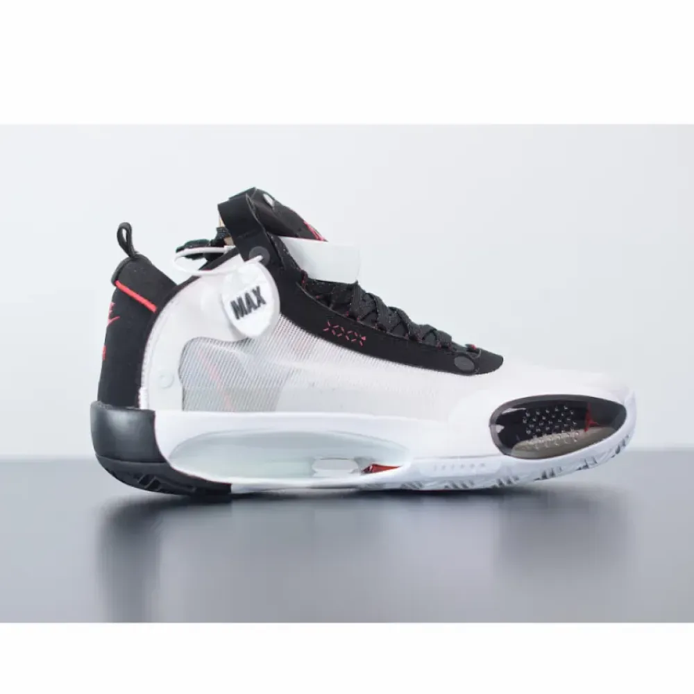 Air Jordan 34 “Bred” White/Orbit Red  AR3240-100