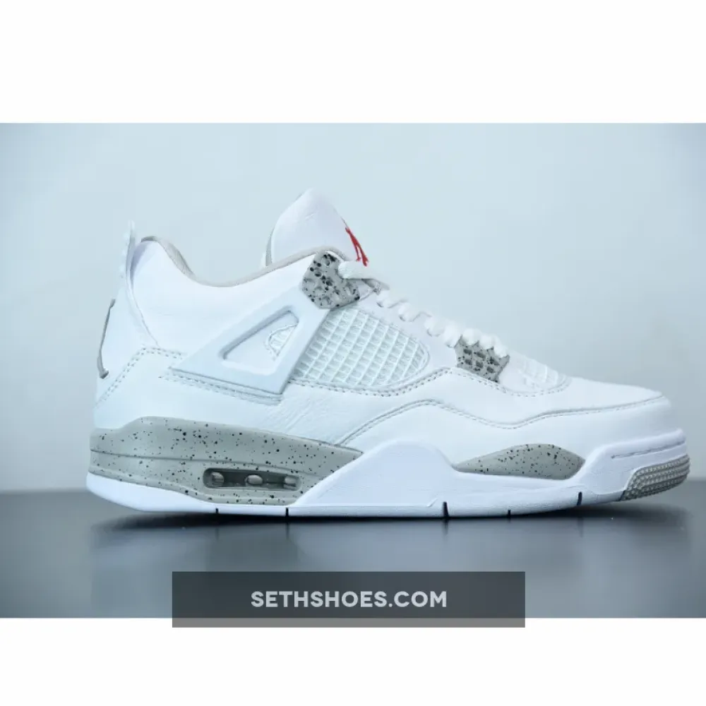 Air Jordan 4 “White Oreo” White/Tech Grey-Black-Fire Red  CT8527-100