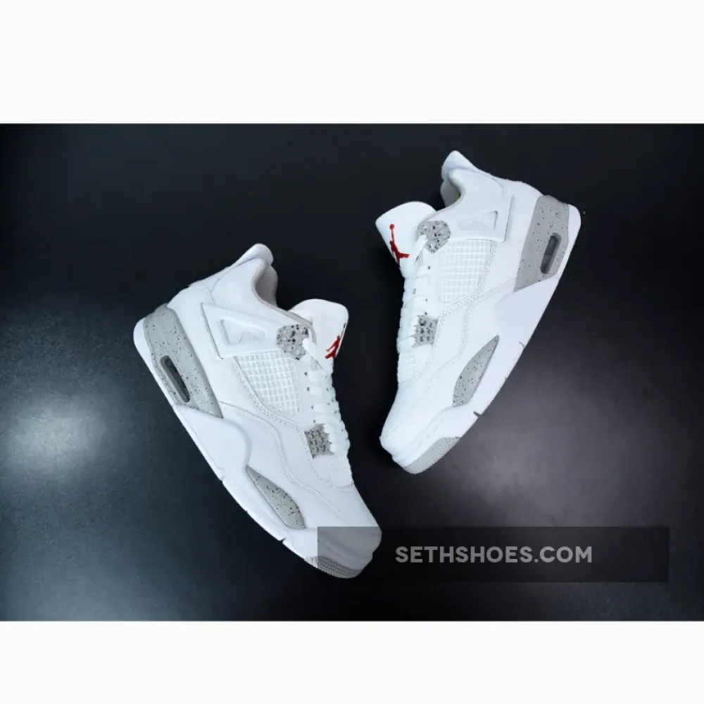 Air Jordan 4 “White Oreo” White/Tech Grey-Black-Fire Red  CT8527-100