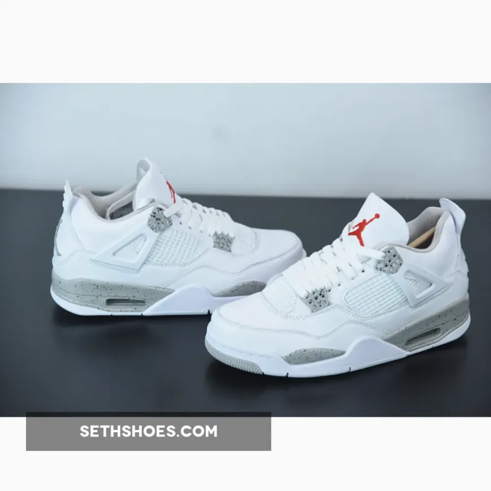 Air Jordan 4 “White Oreo” White/Tech Grey-Black-Fire Red  CT8527-100