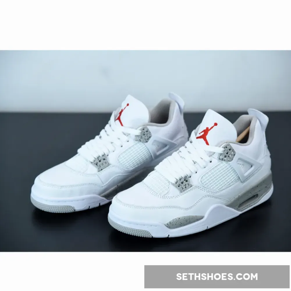 Air Jordan 4 “White Oreo” White/Tech Grey-Black-Fire Red  CT8527-100
