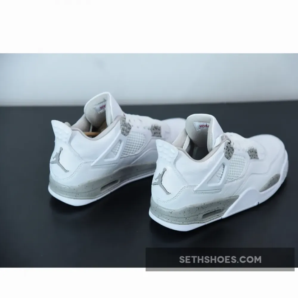 Air Jordan 4 “White Oreo” White/Tech Grey-Black-Fire Red  CT8527-100