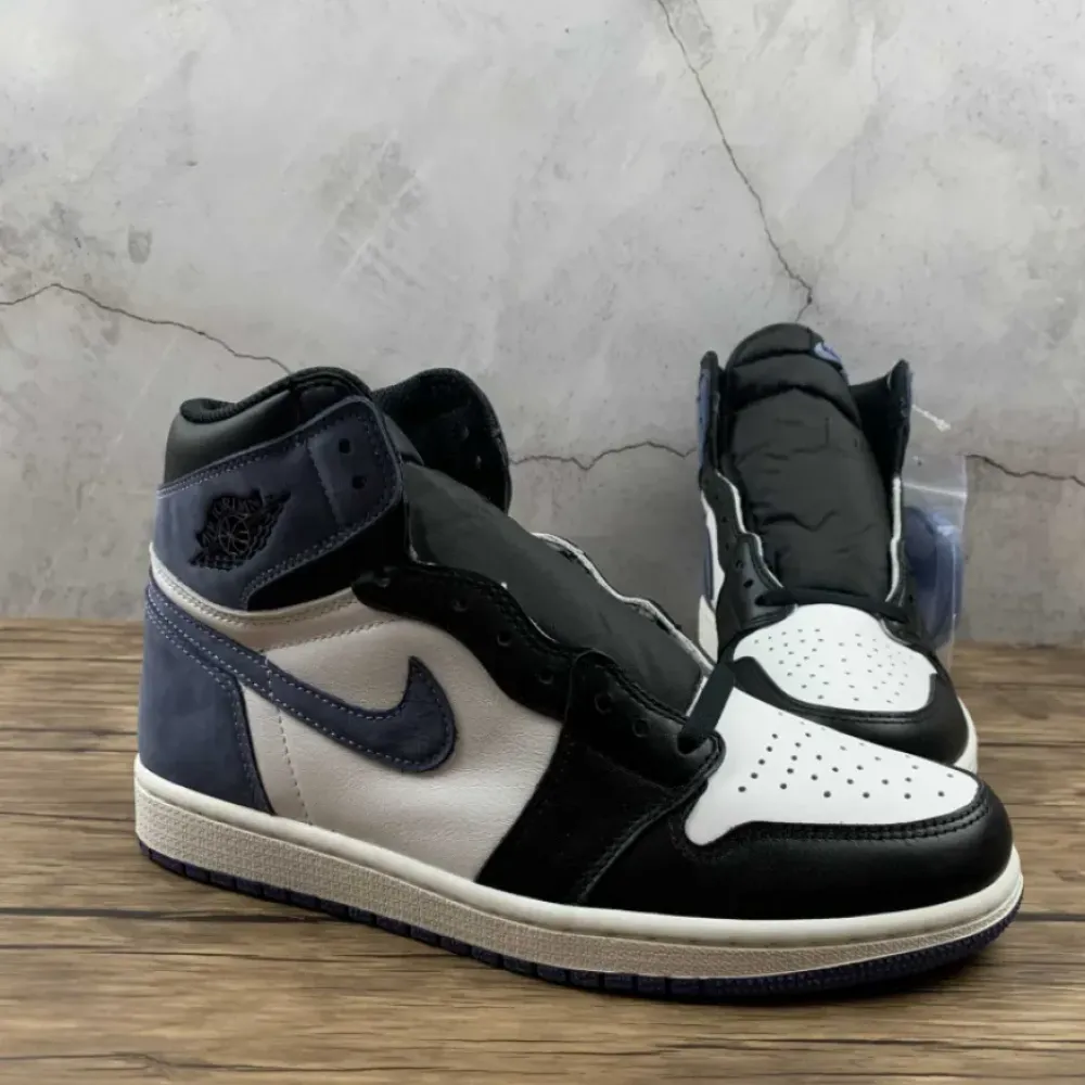 Air Jordan 1 Retro High OG Summit White/Blue Moon-Black  555088-115