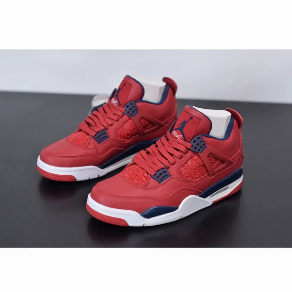 Air Jordan 4 SE “FIBA” Gym Red/White-Metallic Gold-Obsidian  CI1184-617