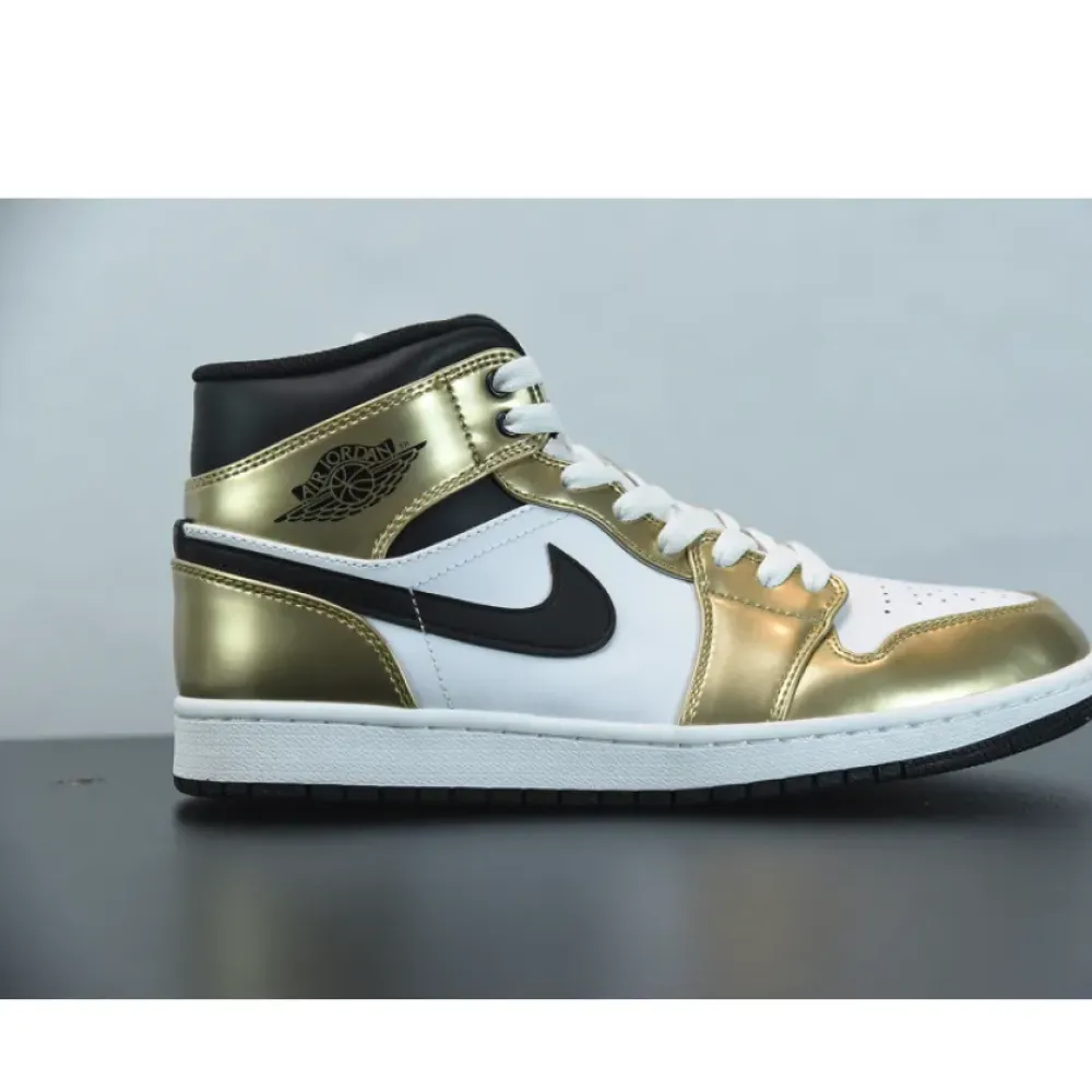 Air Jordan 1 Mid SE Metallic Gold/White-Black  DC1419-700